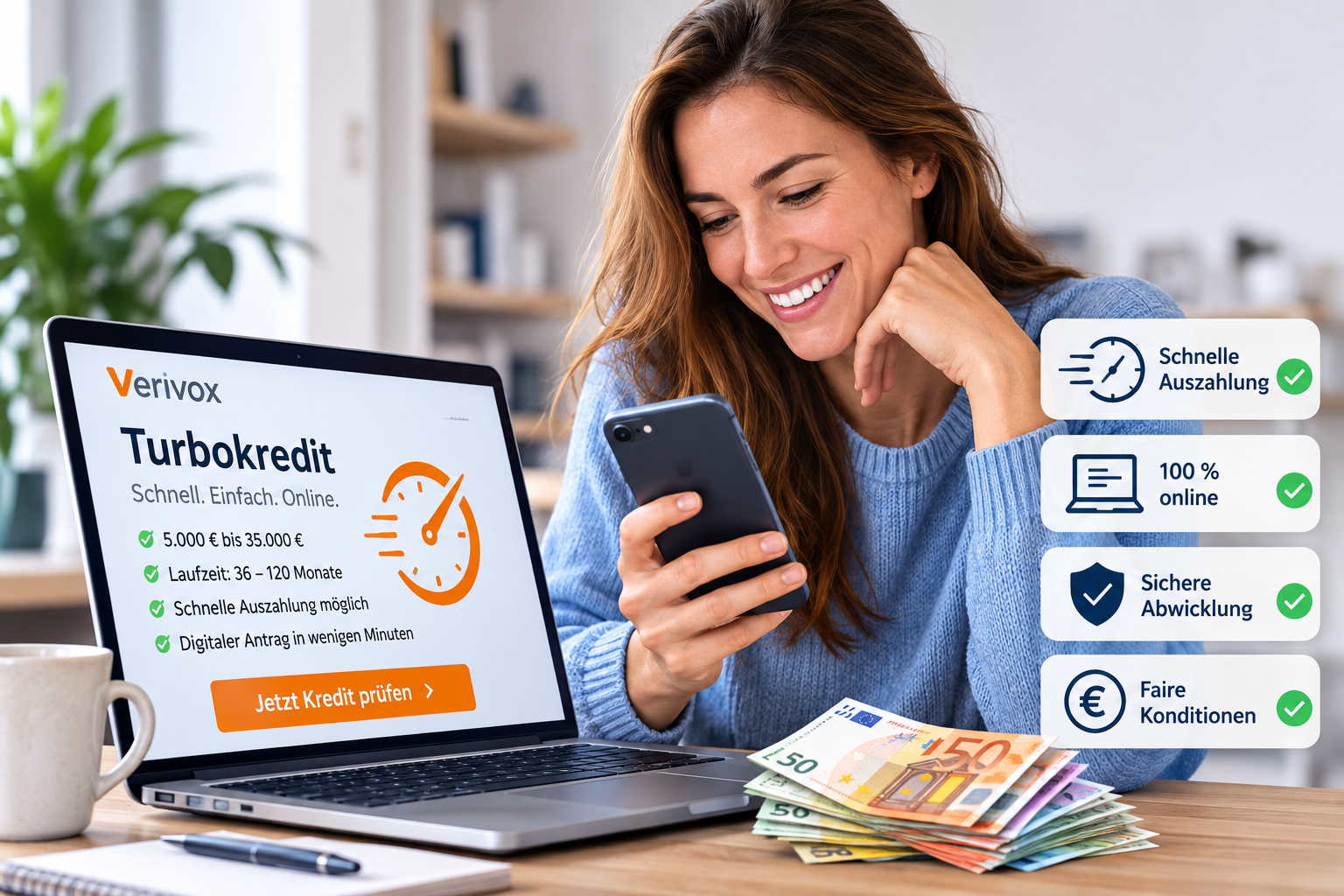 Verivox Turbokredit Erfahrungen 2026: Postbank, SCHUFA & Auszahlung