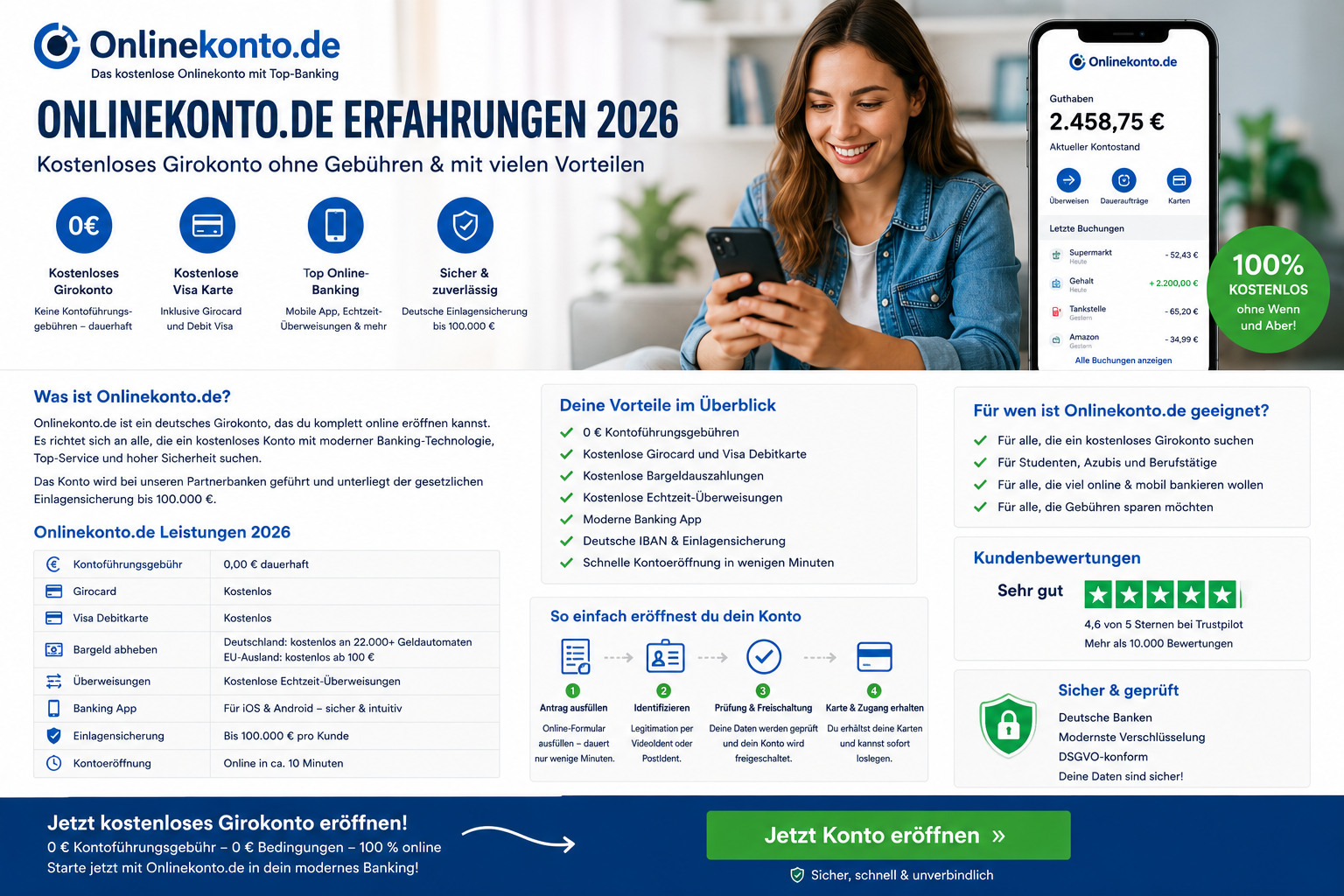 Onlinekonto.de Erfahrungen 2026: Ohne SCHUFA, Kosten & P-Konto