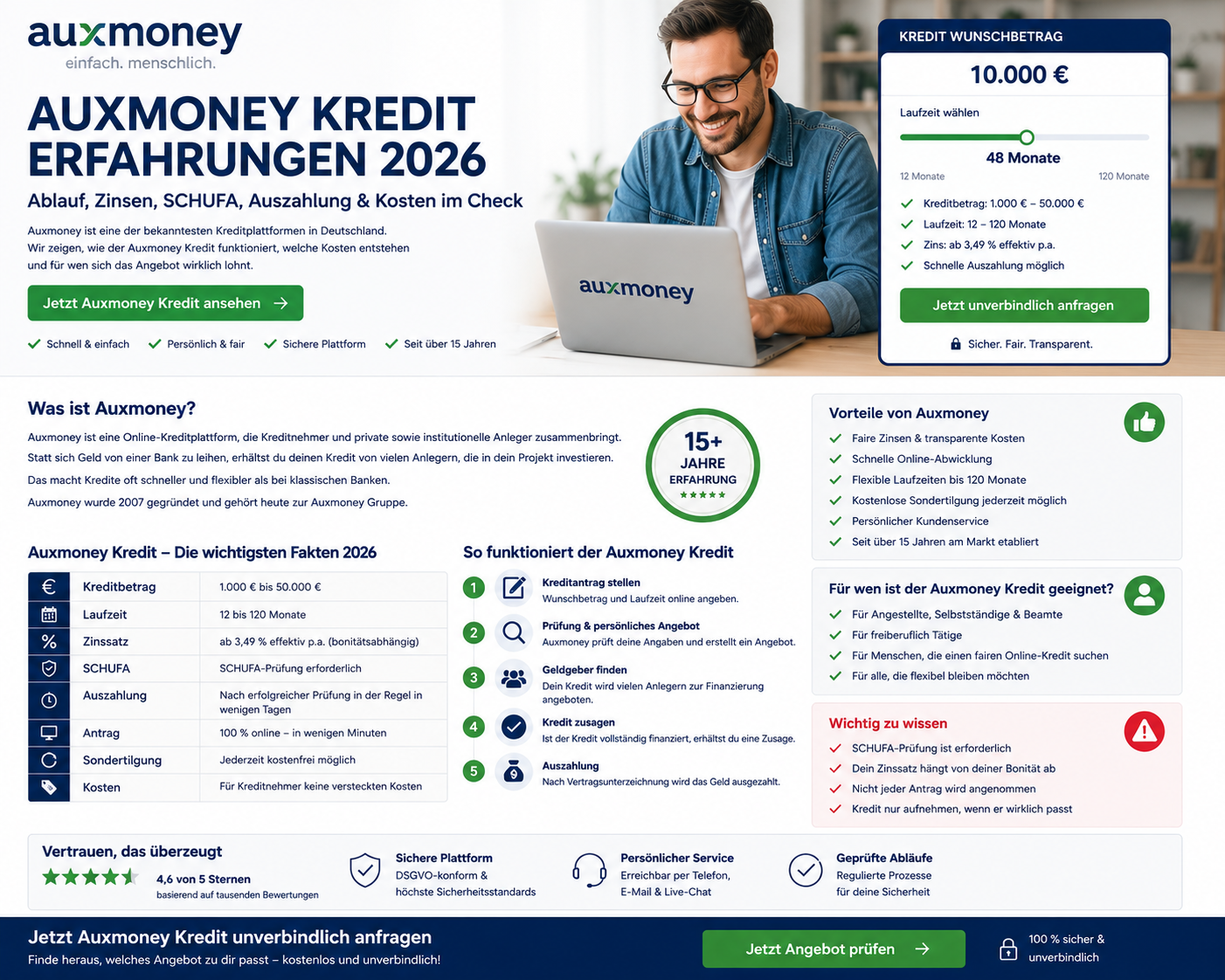 Ist Auxmoney seriös? Erfahrungen 2026 zu Kredit, SCHUFA, Kosten & Auszahlung