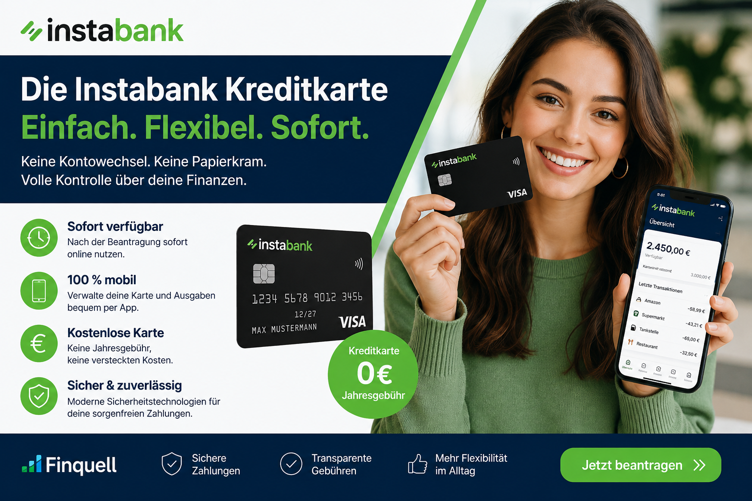 Instabank Kreditkarte ohne SCHUFA 2026 – Experian, Kosten & Erfahrungen