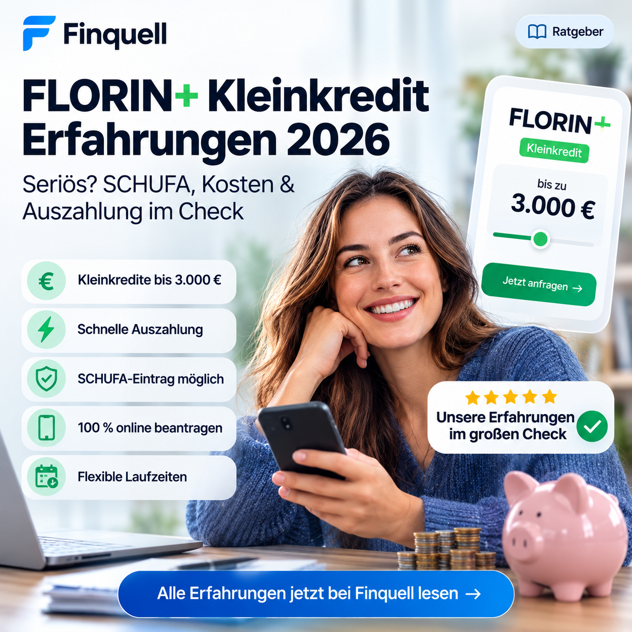FLORIN+ Kleinkredit Erfahrungen 2026: SCHUFA, Kosten & Auszahlung