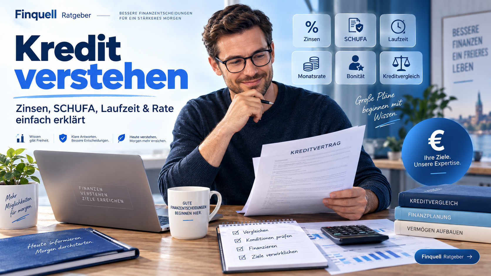 Kredit verstehen: Der große Finquell Kredit-Ratgeber zu Zinsen, SCHUFA, Laufzeit, Kreditarten & Antrag