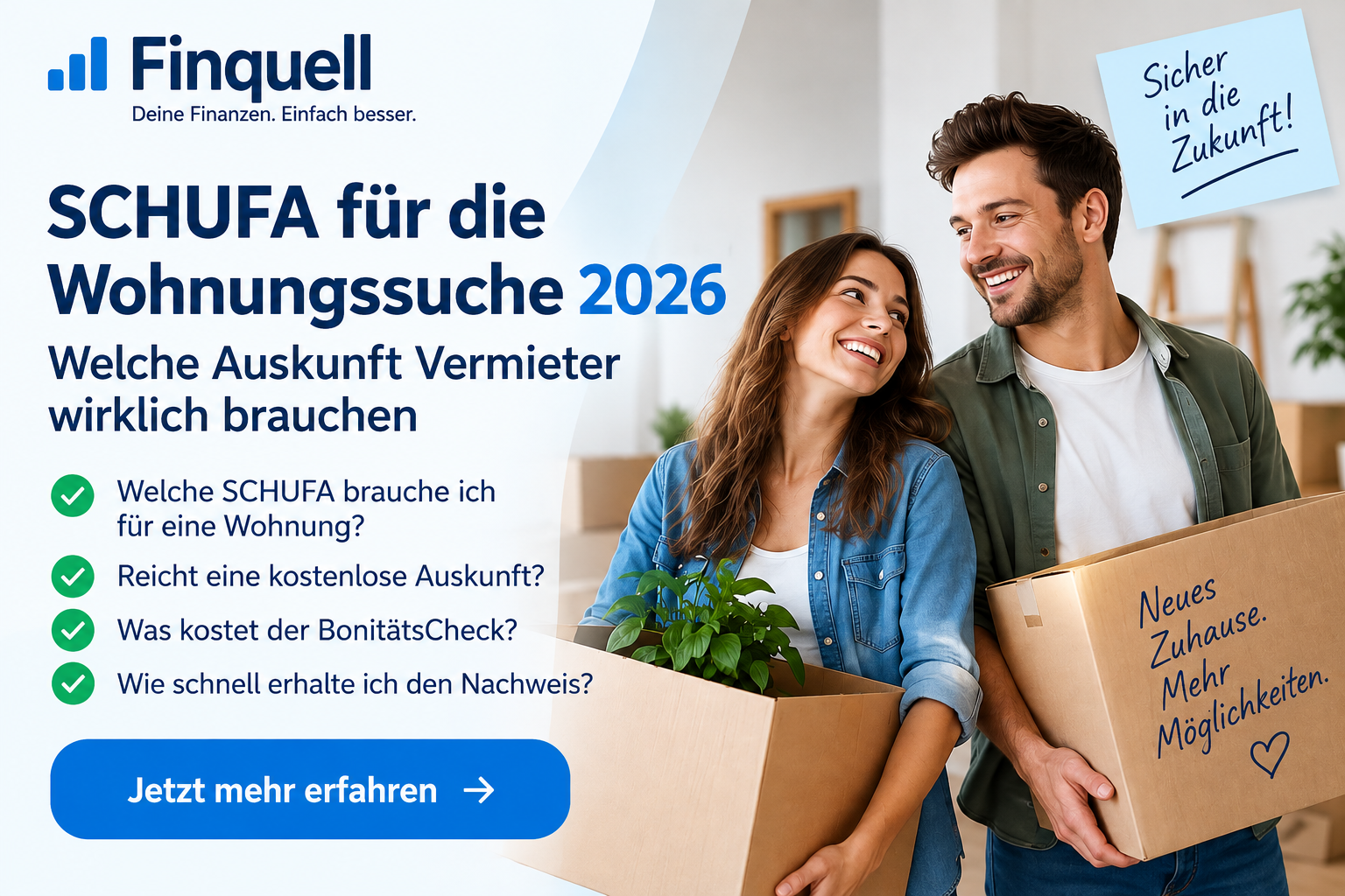 SCHUFA für die Wohnungssuche 2026: Welche Auskunft Vermieter brauchen