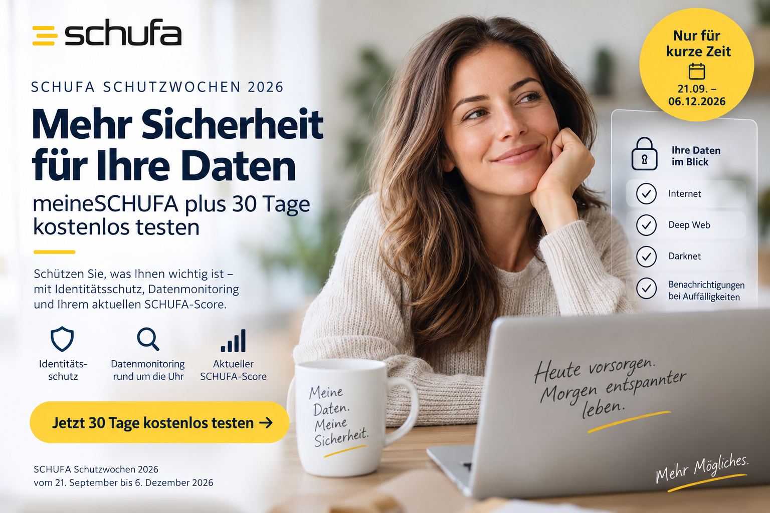 SCHUFA Schutzwochen 2026: meineSCHUFA plus 30 Tage kostenlos testen